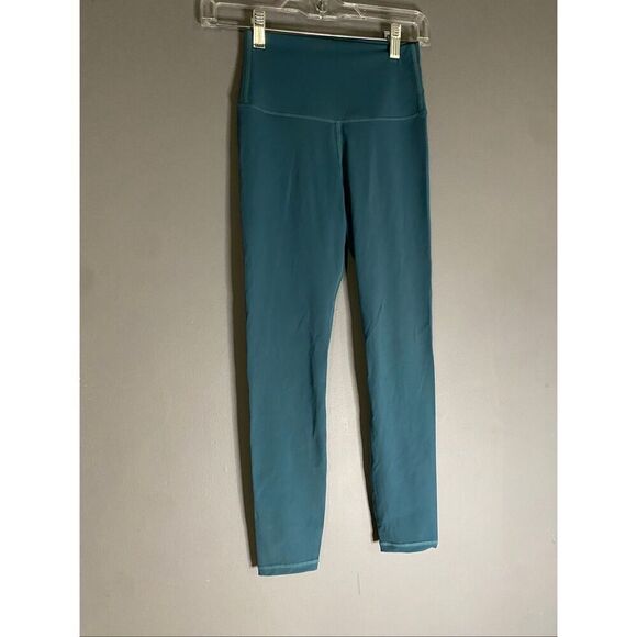 Esoft Green Blue Lycra High Waisted Leggings Size XS NWOT - Picture 2 of 6